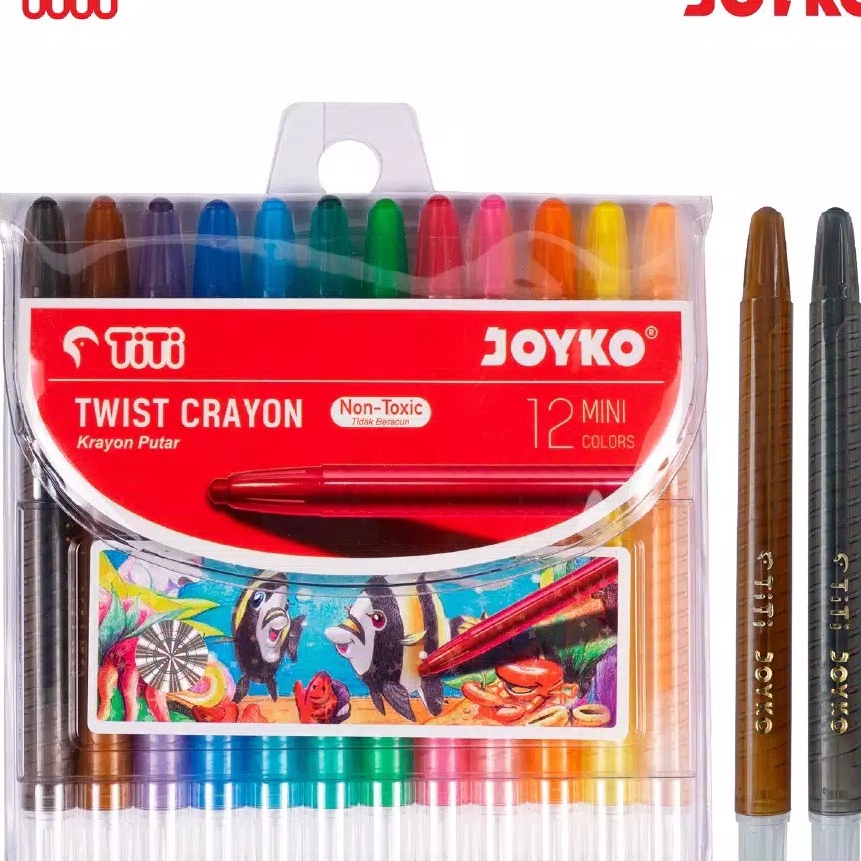 

KP8 TWIST CRAYON PUTAR JOYKO TITI TWCR12M 12 Warna Colors TWCR 12 M PASTEL KRAYON TIDAK BE
