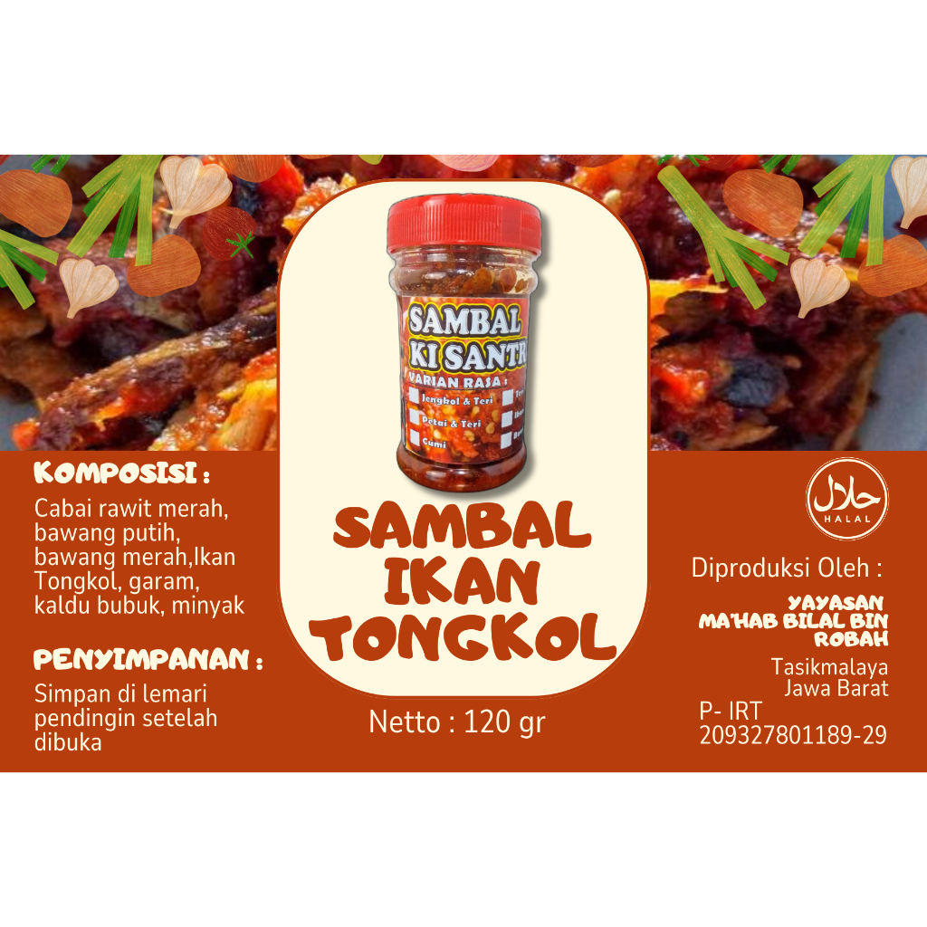 

Sambal Ki Santri Varian Rasa Ikan Tongkol