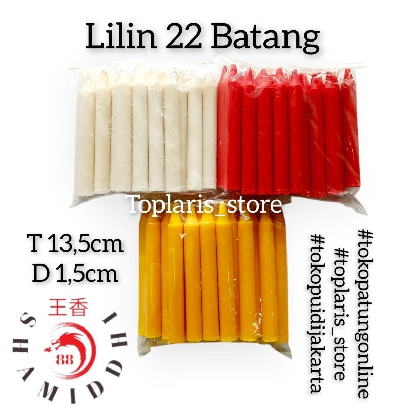 LILIN Jumbo Putih  NATAL / LILIN ULANG TAHUN / LILIN ISI 22 BATANG