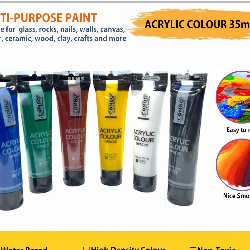 

Istimewa Cat Warna Akrilik Acrylic Colour Painting Cat Akrilik 6 Warna Acrylic Colour 35ml Gift Box Acrylic Colour Cat Lukis Akrilik