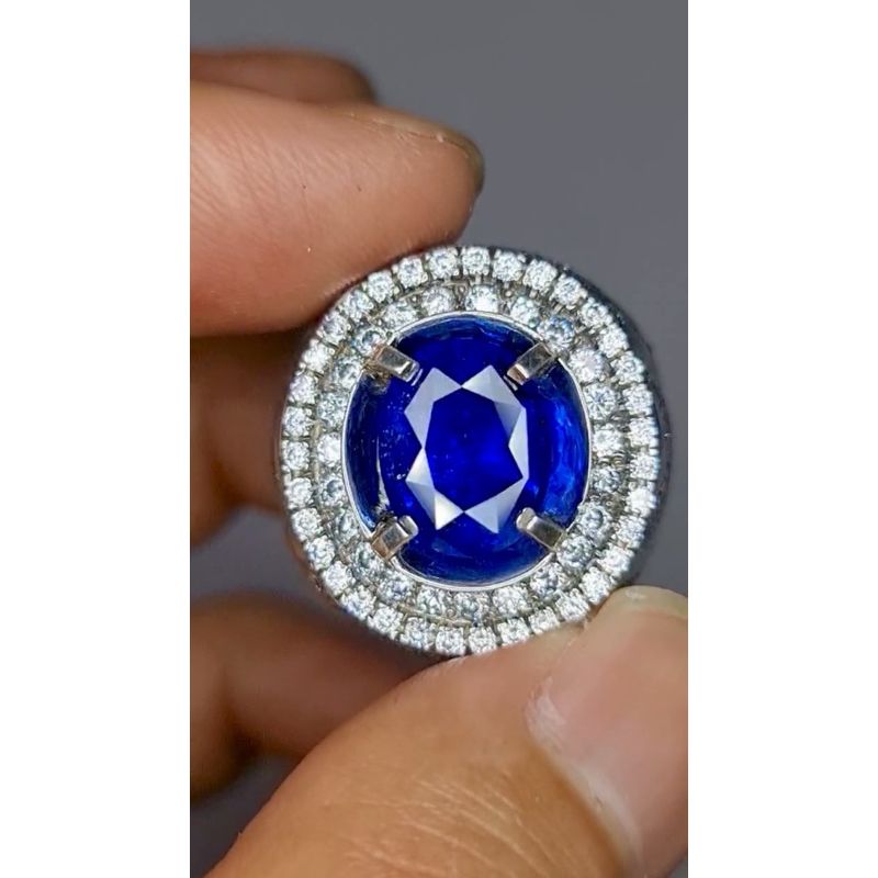 Natural Blue Sapphire Srilanka Vivid Royal Colour Metalix Memo GRI