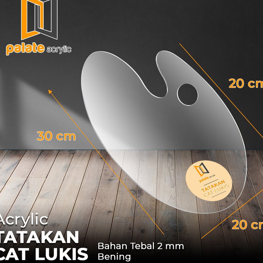 

Price Acrylic Palette Palet Bening Akrilik Tempat Cat 29 x 185 cm Merk MC 2mm