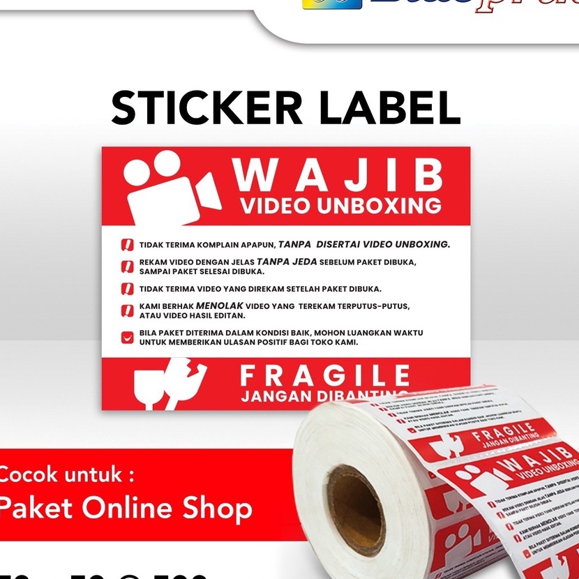 

Hot Label Sticker Unboxing Fragile BLUEPRINT 7x5 mm