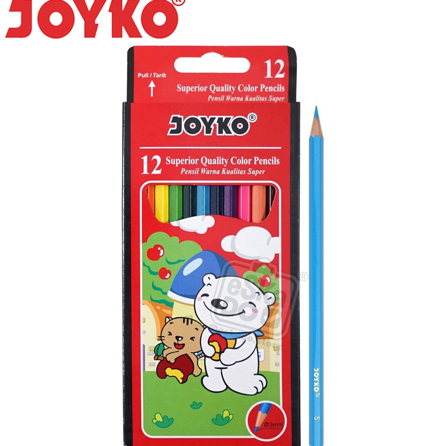 

KP8 Pensil Warna Joyko 12 Warna Color Pencil Joyko 12PB