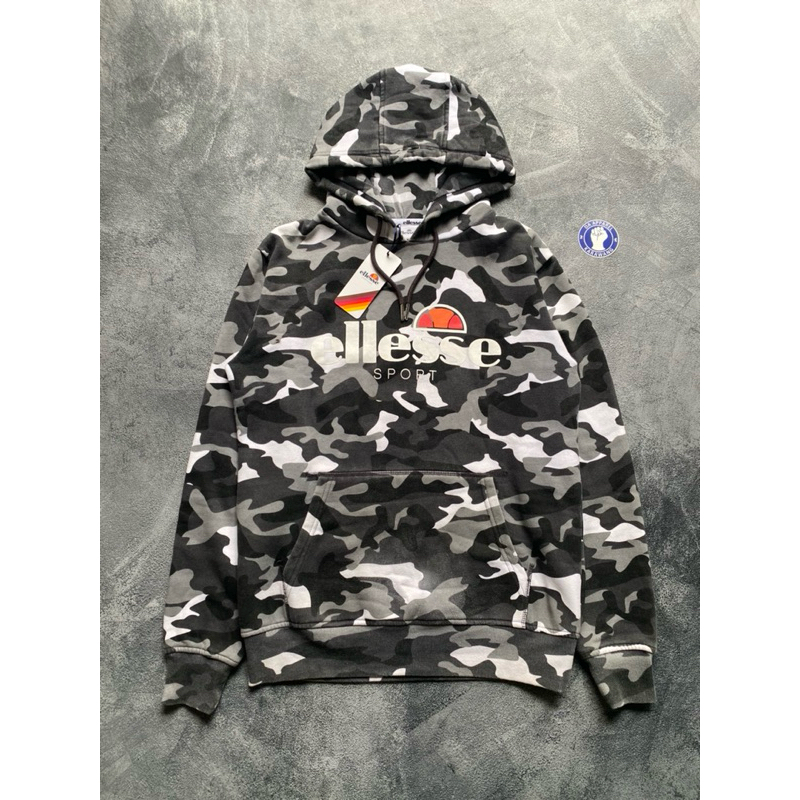 Ready stok Hoodie Ellesse Camo Memnon Black original
