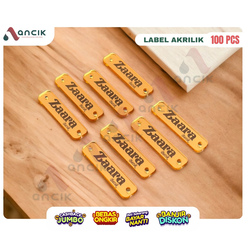 

Label hijab label pakaian label plat label nama brand/produk