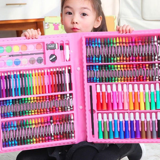 

Terbatas 15 pcs Crayon Alat Lukis Anak Pensil Warna Cat Air Perlengkapan Menggambar Melukis Mewarnai Set Art Full Set pc Krayon 15pcs 15pc