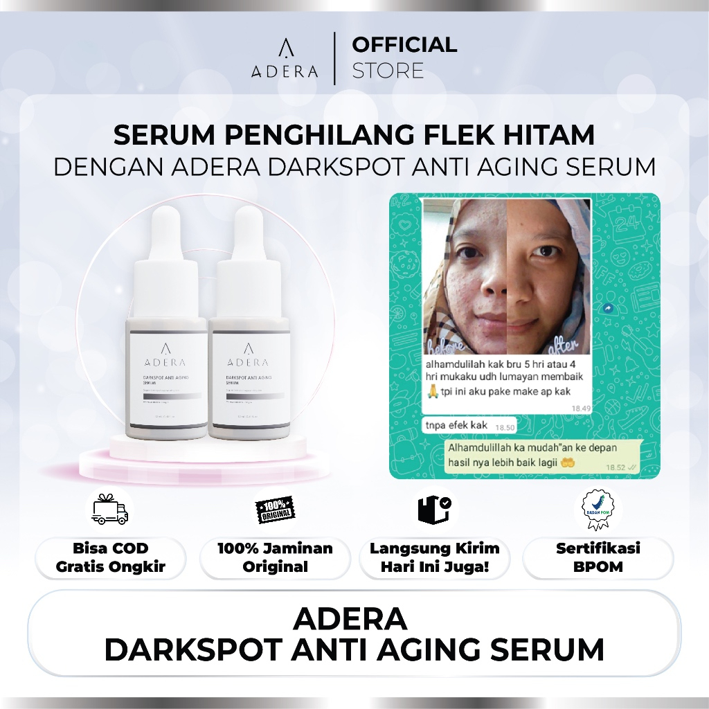 PAKET Adera DarkSpot Anti Aging Serum Beli 1 Gratis 1 BPOM 100%