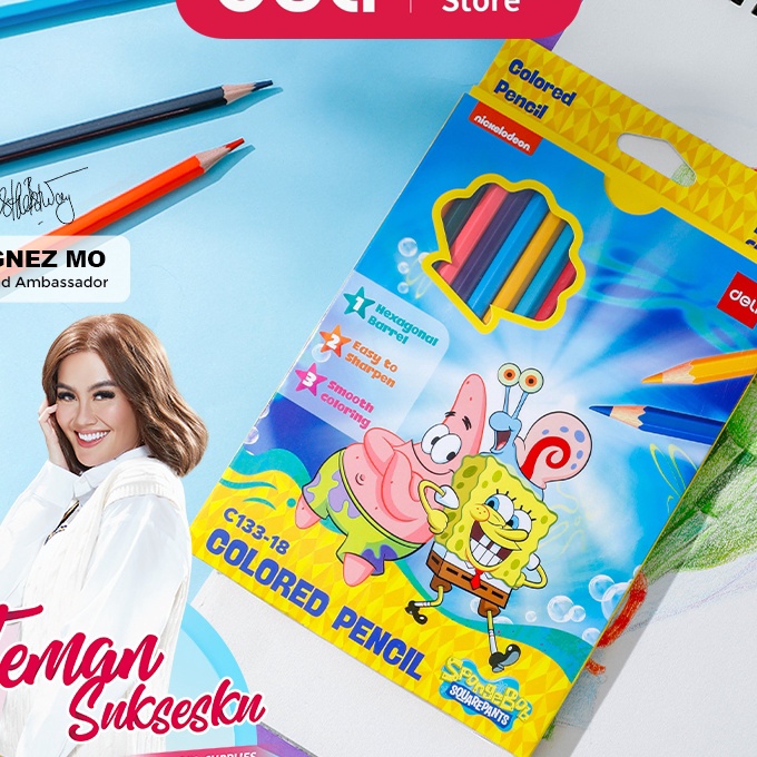 

Ekstra Deli Pensil Warna Colored Pencil 24 Warna Spongebob Edition EC133