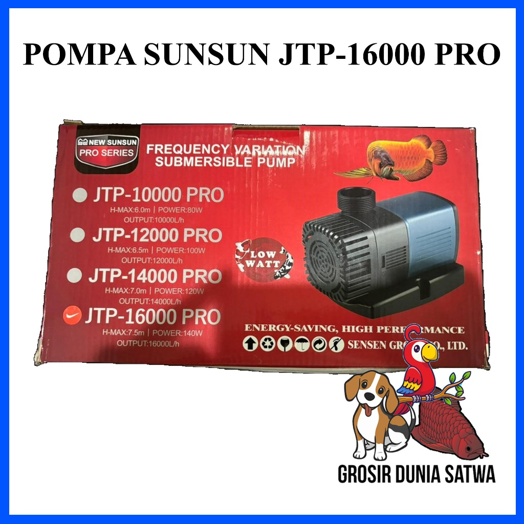 SUNSUN JTP 16000 SNI Original Pompa Low watt aquarium kolam sunsun JTP Series hemat listrik