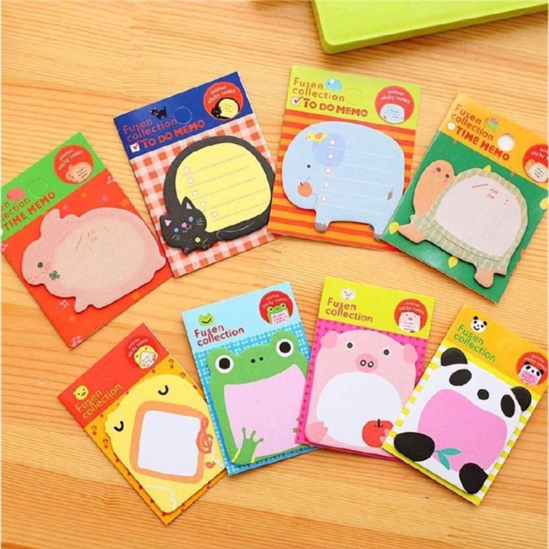 

Memo Sticky Notes Zoo Animal Buku Catatan Kecil Mini Book Karakter Lucu
