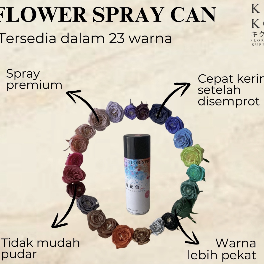 

FG2 Spray Can Color Flower Floral Bunga Cat Pilox Full Pewarna