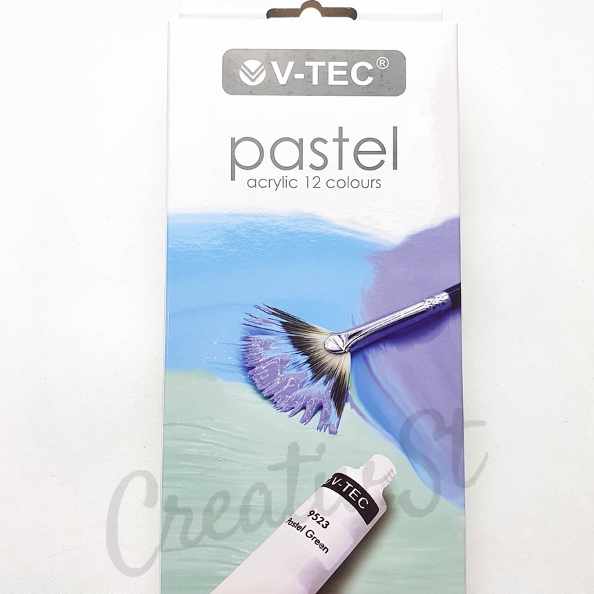 

KP8 VTEC Vtec Cat Acrylic 12 Warna Pastel Cat Akrilik Vtec Set Paint