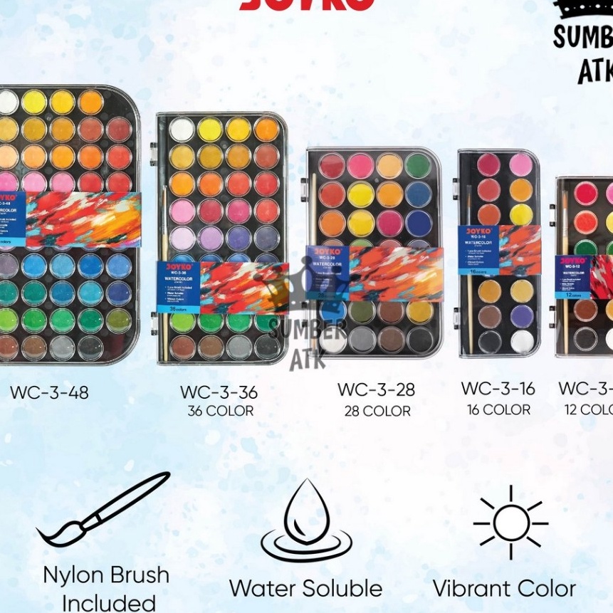 

KF7 Watercolor Set Cat Air Joyko WC3 12 16 28 36 48 COLOR