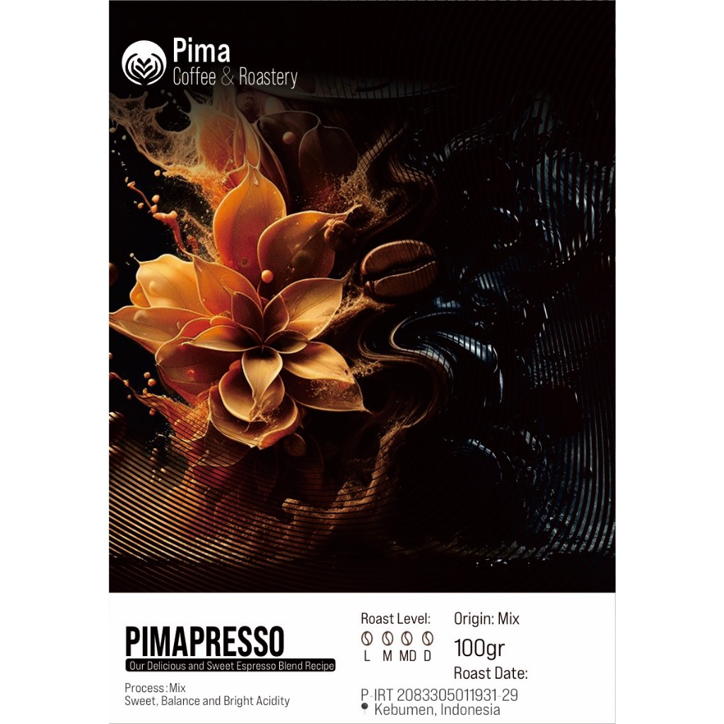 

Pimapresso kopi house blend untuk base espresso atau kopi susu kurasi dari pima coffee proses mix process