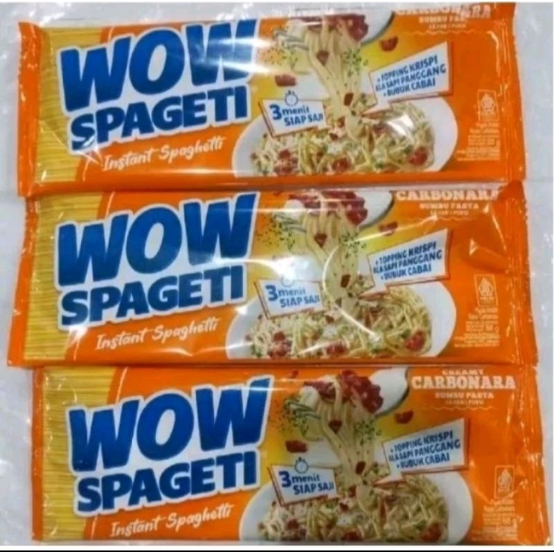 

PAKET ISI 5 WOW SPAGETI CARBONARA INSTAN. READY YA