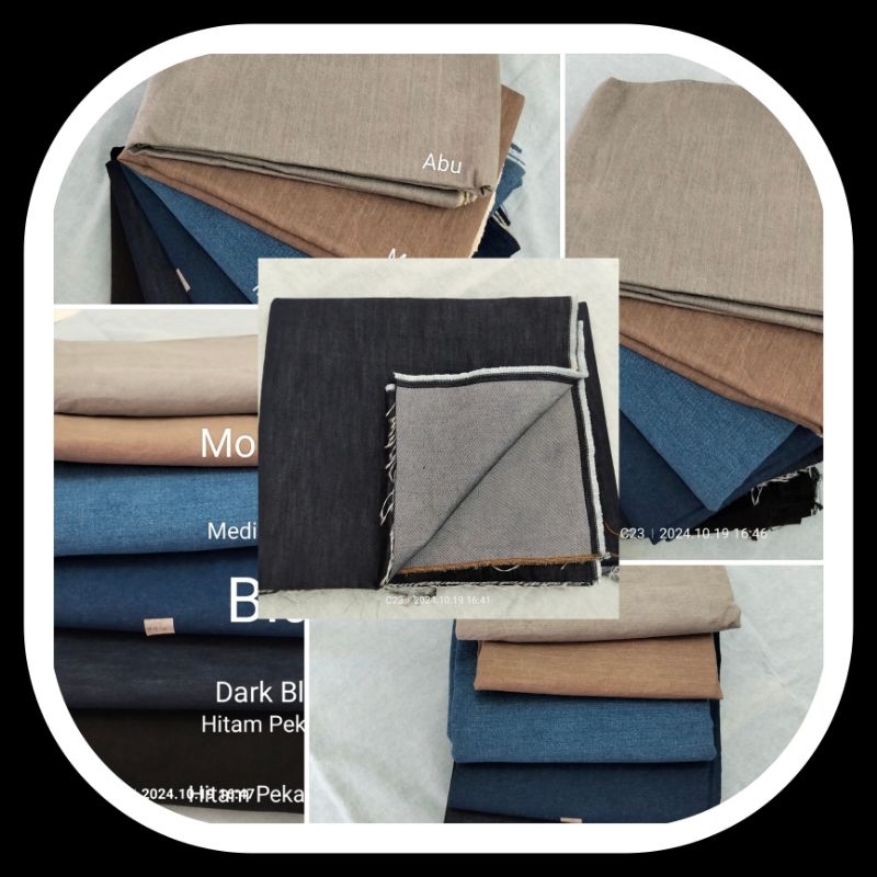 Kain Denim Washing Premium | Harga/1 Celana /125 cm | Kain Non Stretch | Bahan Levis Tebal | Bahan J