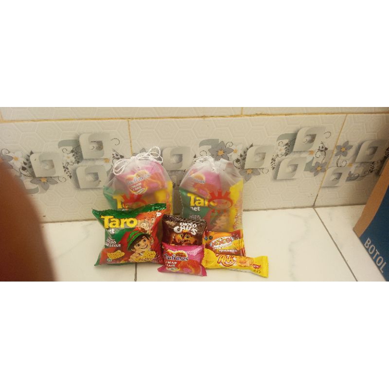 

Hampers Snack ultah anak Pouch Serut BB/Bingkisan Snack ultah anak