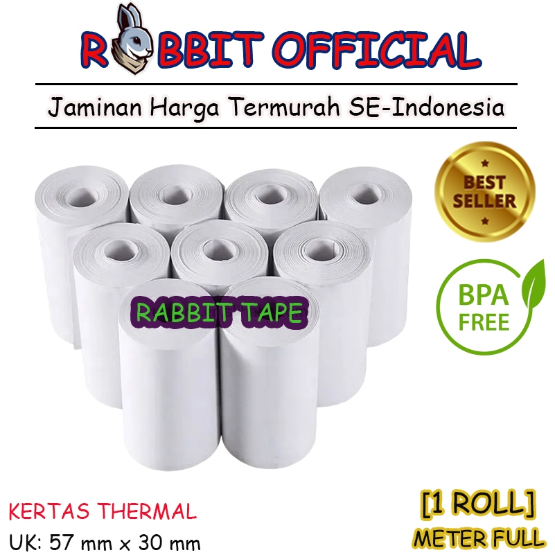 

Kertas Struk Kasir Coreless 57x30 / Kertas Thermal EDC 8MM