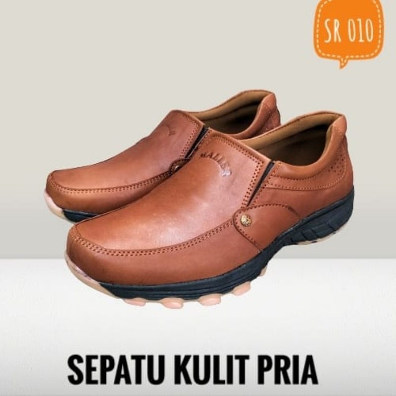 sepatu santai kulit /sepatu kulit pria /sepatu sandal flat/ sepatu kulit slip on/sepatu casual kerja