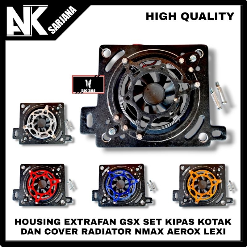 HOUSING EXTRAFAN COVER OTOM KIPAS RADIATOR EXTRA FAN GSX SET KIPAS KOTAK DAN COVER RADIATOR NMAX AER