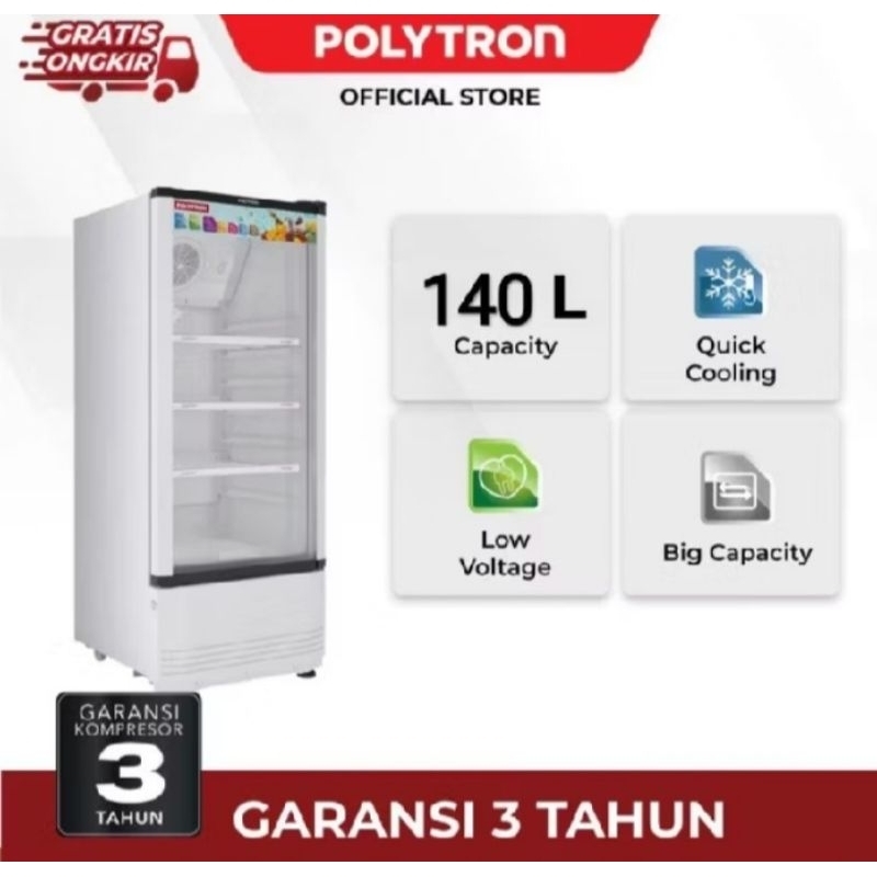 Showcase Polytron 3 Rak 140 Liter SCN-140X