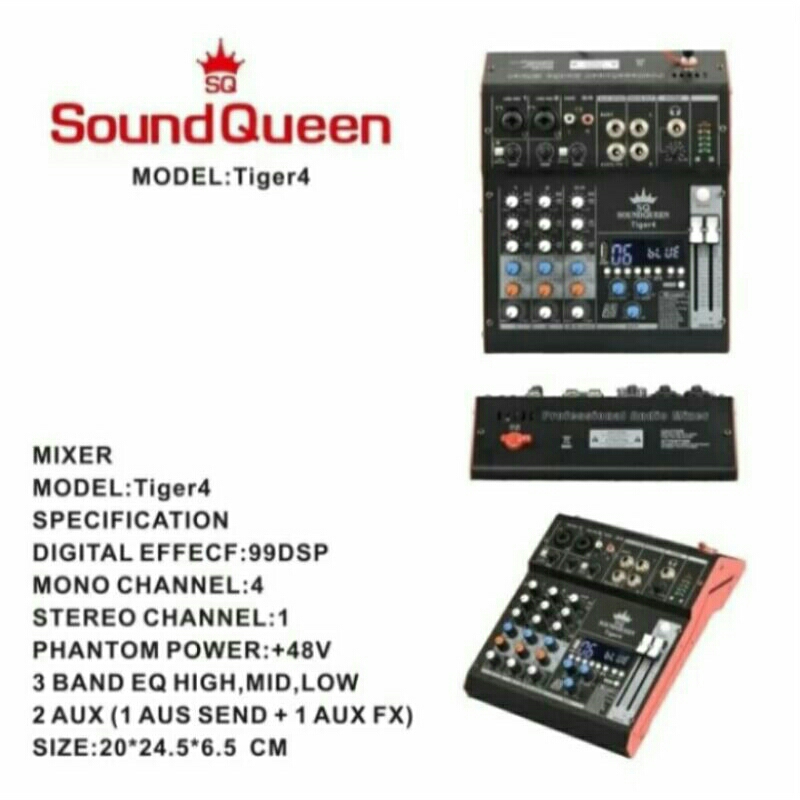 Mixer Soundqueen TIGER 4 Tiger 4 Channel ORIGINAL