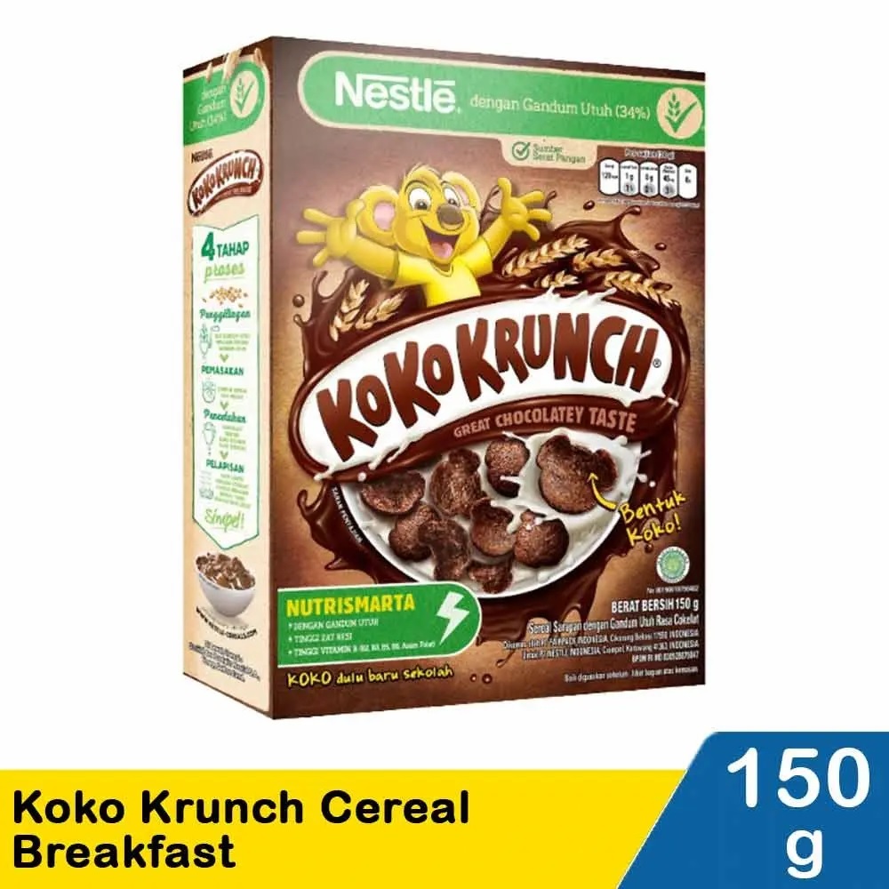 

NESTLE Koko Krunch 150gr Sarapan Sereal Sarapan pagi Cereal Koko chrunch