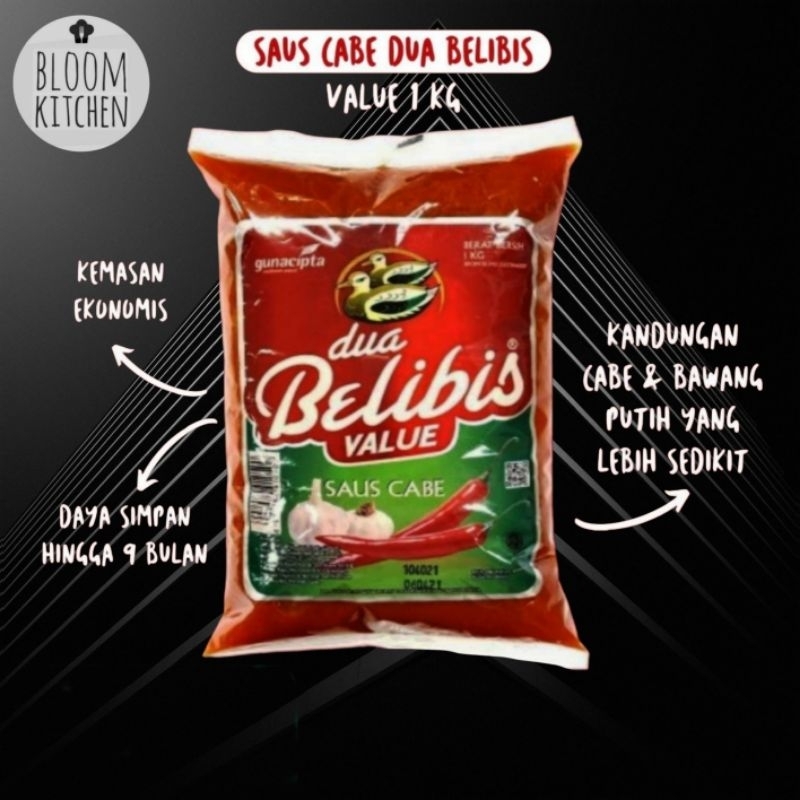 

DUA BELIBIS VALUE SAUS CABE 1kg / SAMBAL SAOS PEDAS 1 kg