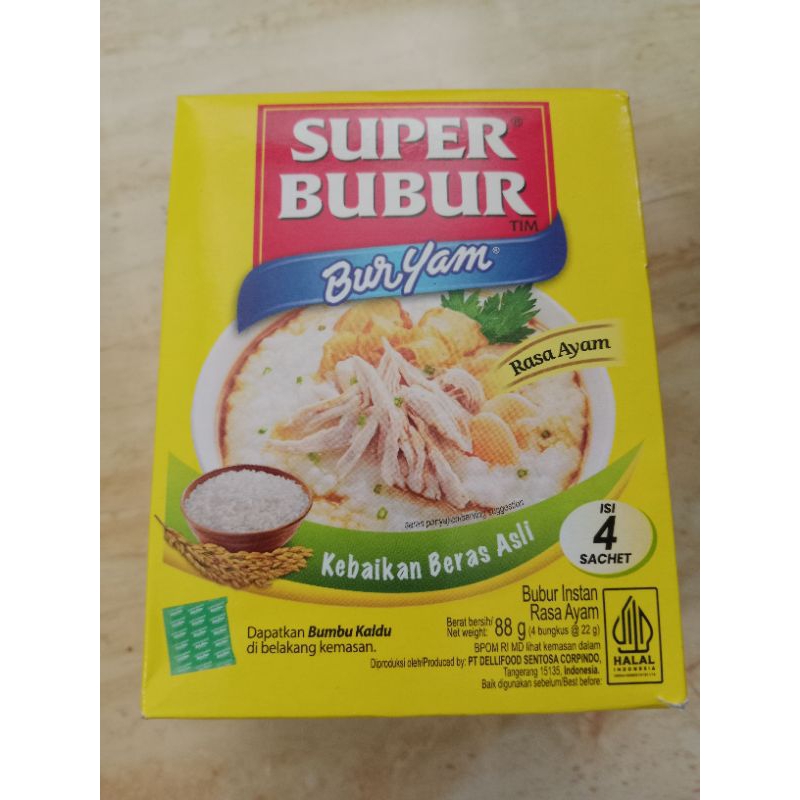 

SUPER BUBUR BUBUR INSTAN RASA AYAM ISI 4 SACHET