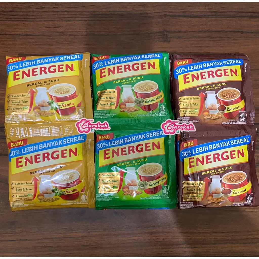 

Energen Vanilla/Coklat [1 Renceng 10 Sachet] 35gr