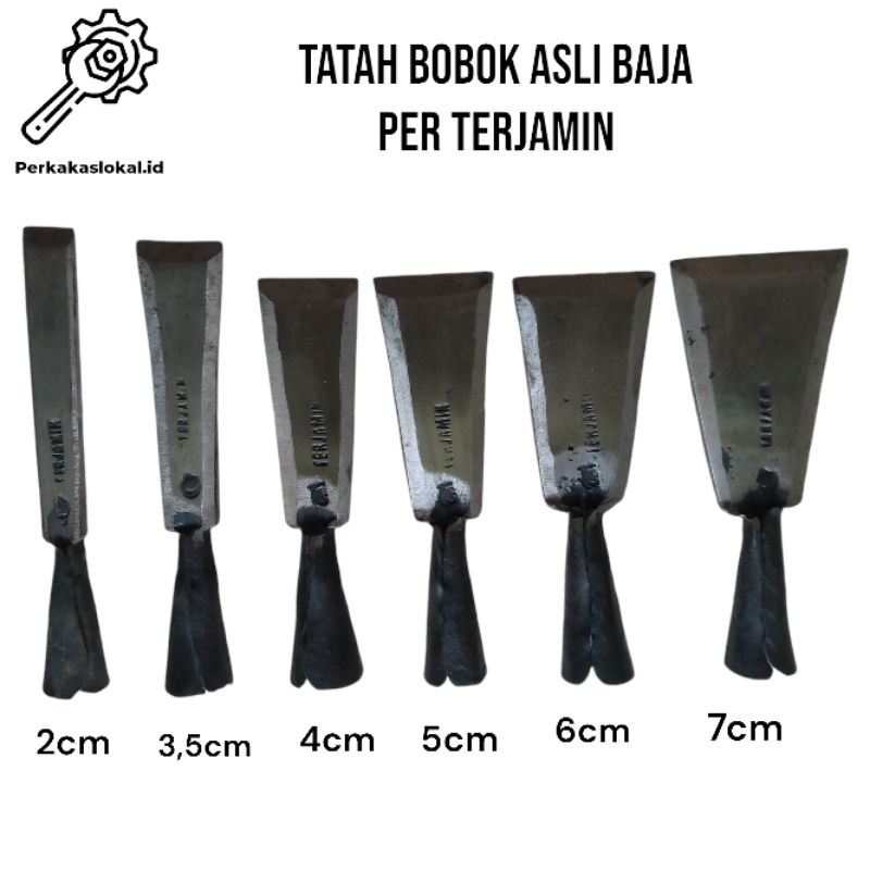 Pahat Kayu Tatah Bobok- Bahan Besi Per Asli Merk Terjamin