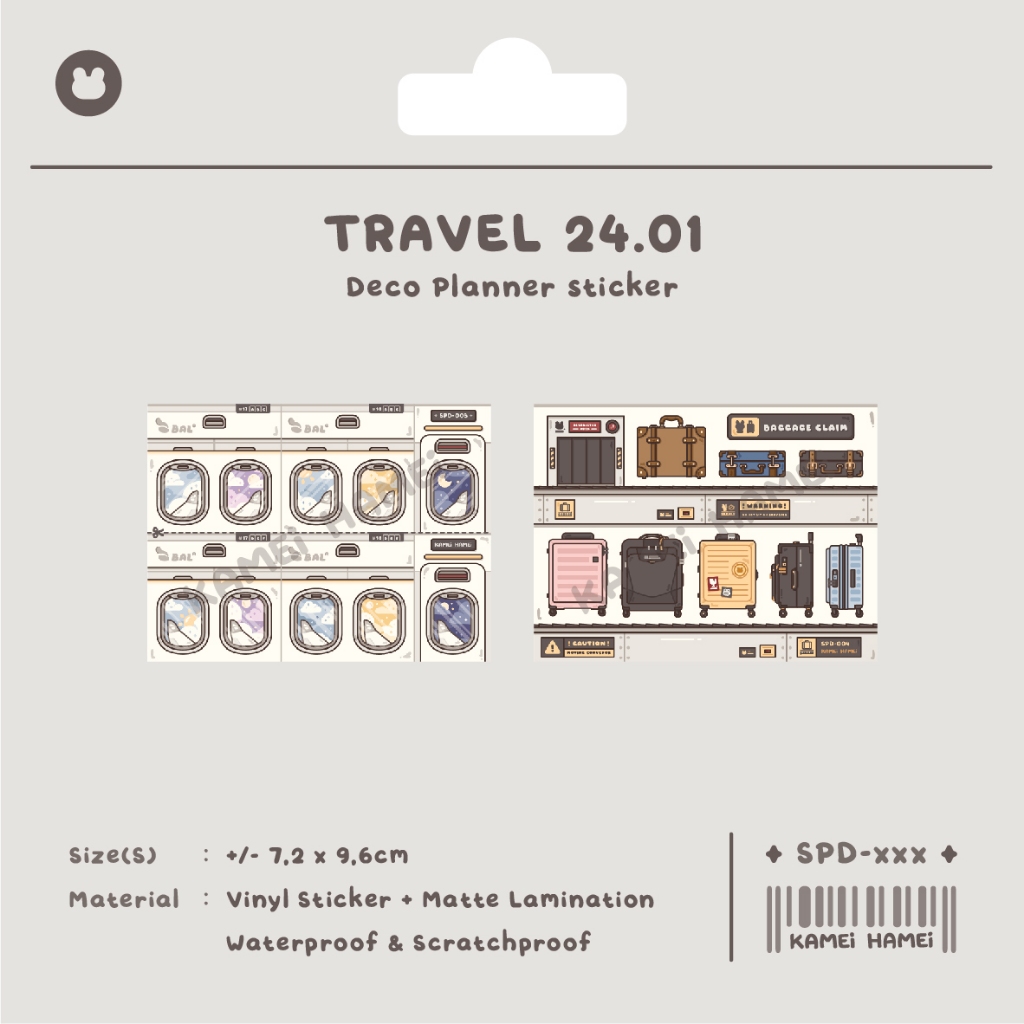 

Kamei Hamei Travel Deco Planner Sticker