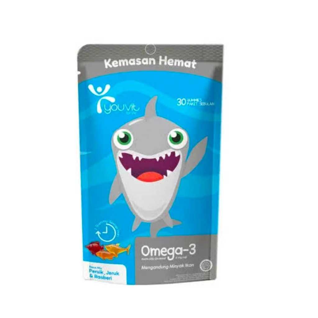 Vitamin Gummy Omega-3 Anak Youvit dengan Rasa Alami untuk Kesehatan Otak dan Mata