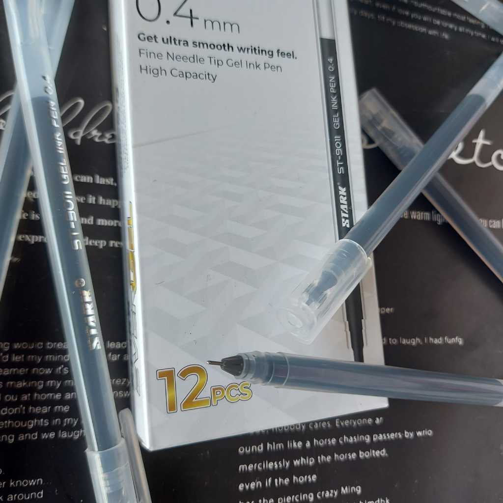 

(1pcs)Pena Gel Stark | Pena Tinta Murah | Pena Stark Bening | Lestari Stationery
