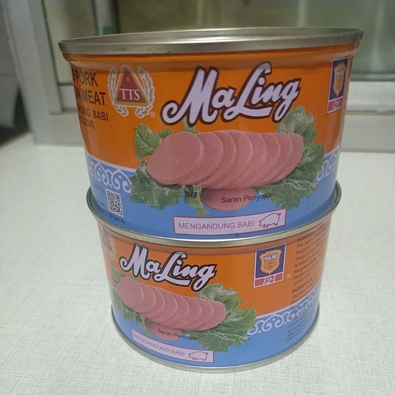 

MaLing Tts 397gr Canned Pork Luncheon Meat/ Kaleng Ham Babi Non Halal
