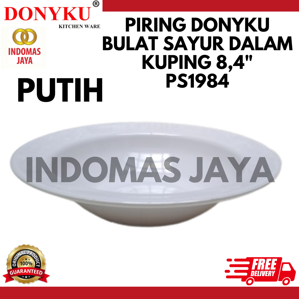 Piring Mangkok Melamin / Piring Mangkok Saji Melamin / Piring Melamin PS-1984 PUTIH