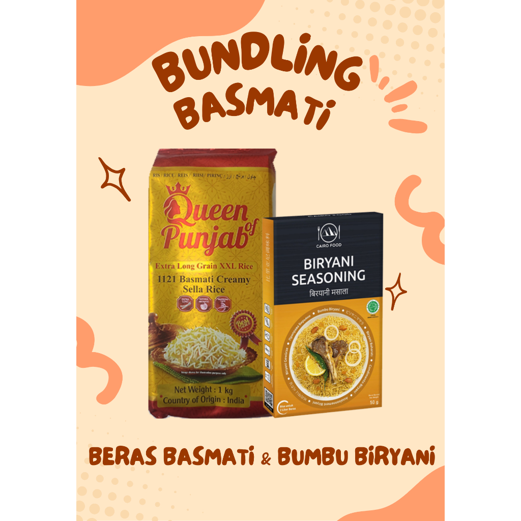 

Bundling Beras Basmati 1Kg dan Bumbu Biryani 50g