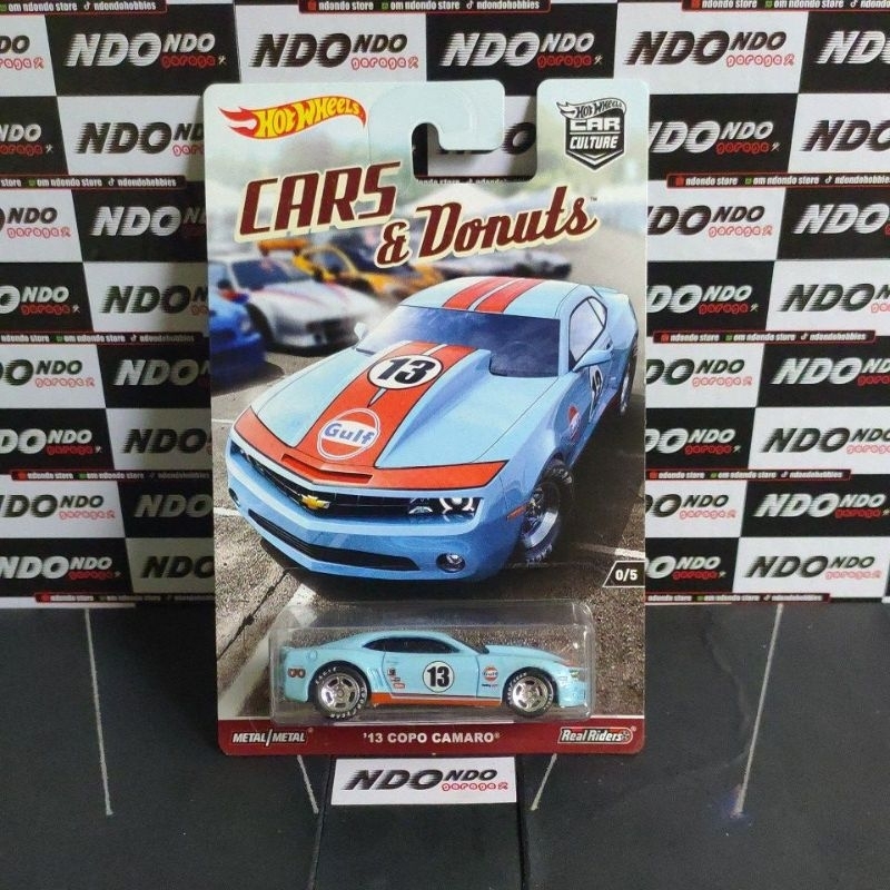 Hot Wheels Premium '13 Copo Camaro Blue Gulf - 2017 Car Culture