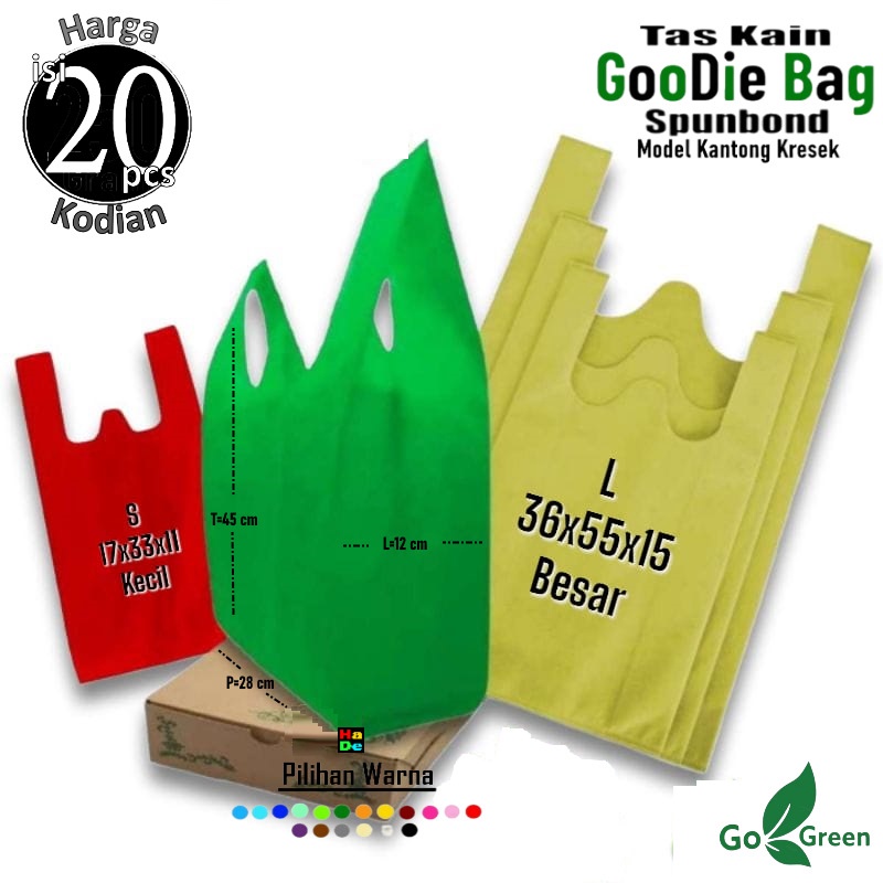 

Diskon 25 Flash Sale 1 Kodian isi 2 Tas Kain Spunbond Goodie Bag Kresek Polos Ukuran Jumbo Besar Kecil Untuk Kantong Belanja Lipat Bingkisan Nasi Kotak Dus Box Mika Berkat Besek 18x18 2x2 22x22 25x25 Hampers Parsel Hantaran Hajatan Pernikahan Tahlila