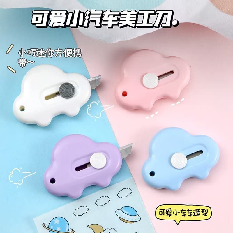 

Gantungan pisau cutter mini polos cutter oval warna pastel