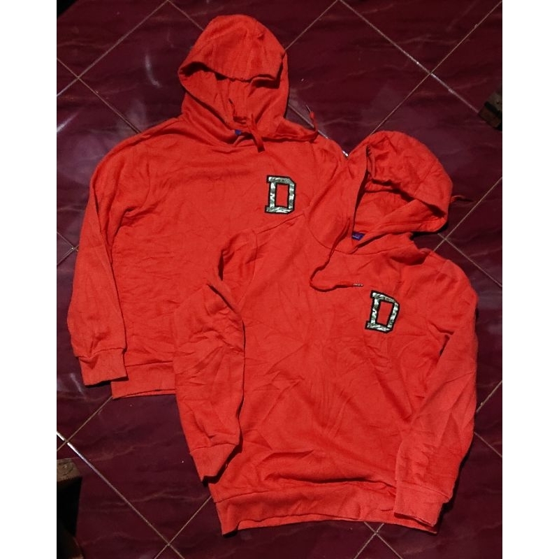 Hoodie couple inisial D size L dan XL