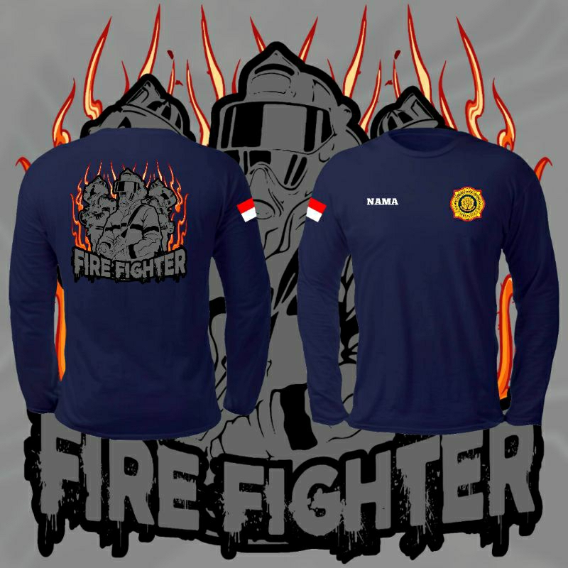 Kaos DAMKAR FIRE FIGHTER, Kaos atasan fire fighter new model
