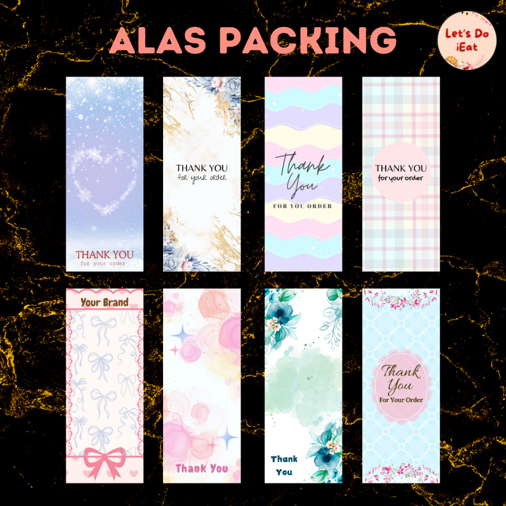 CUSTOM FREE PLASTIK kertas alas packing phone strap gelang olshop souvenir hadiah mini gift