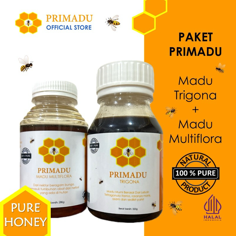 

Paket PRIMADU Madu Trigona + Madu Multiflora