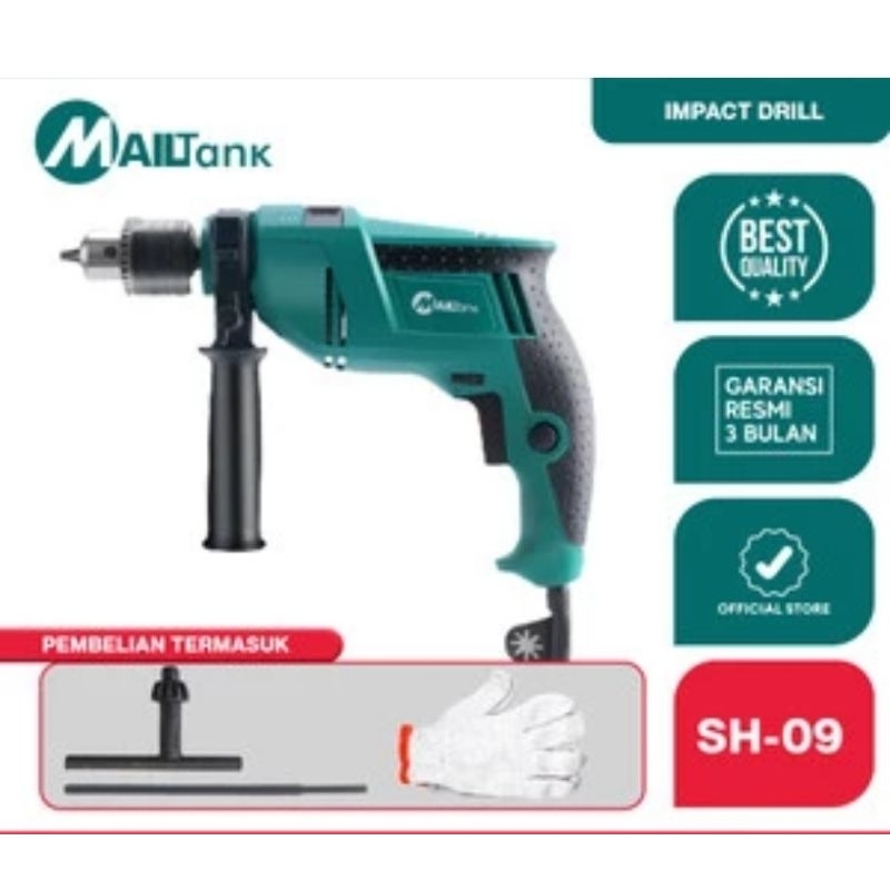 mesin bor listrik mailtank 13mm sh09 / bor dinding mailtank 13mili / bor listrik mailtank