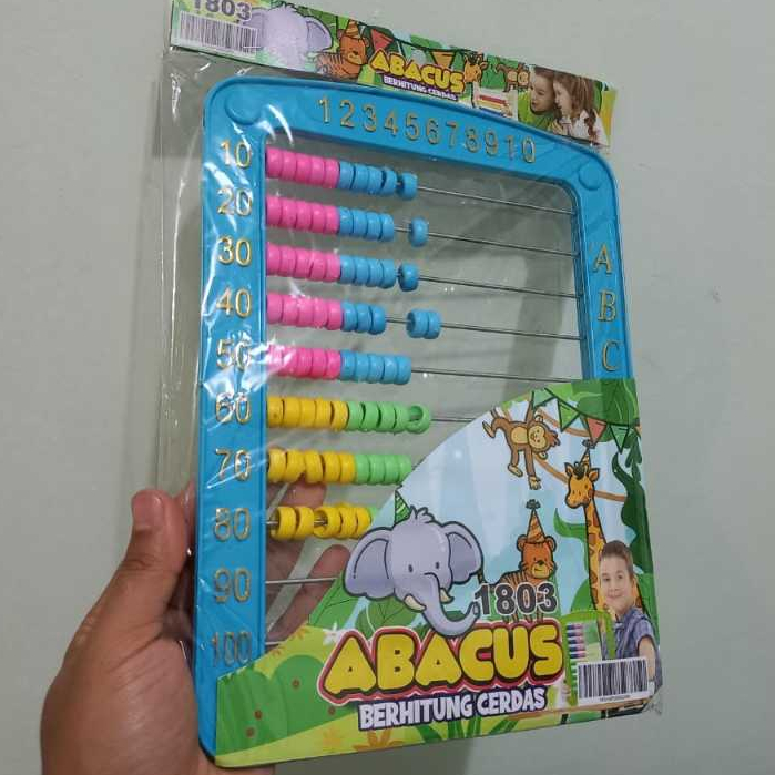 Sempoa Hitung Anak Karakter Lucu Abacus SD TK Besar Jumbo Unik