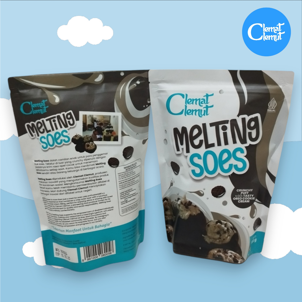

CLEMAT CLEMUT MELTING SOES COOKIES CREAM 100GR | SUS KERING COOKIES CREAM LUMER CREAMY PREMIUM SNACK