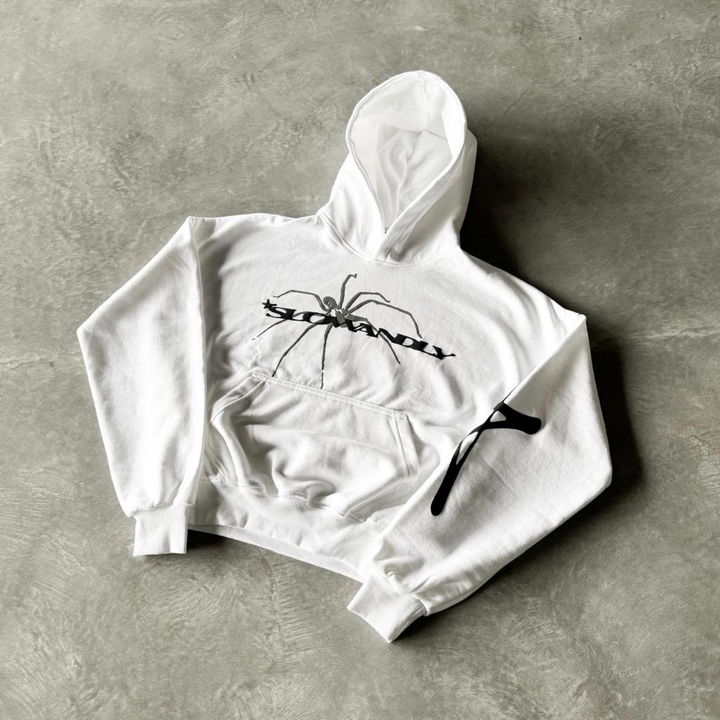 "SSTAR" OVERSIZED BOXY HOODIE (WHITE) SLOWANDLY
