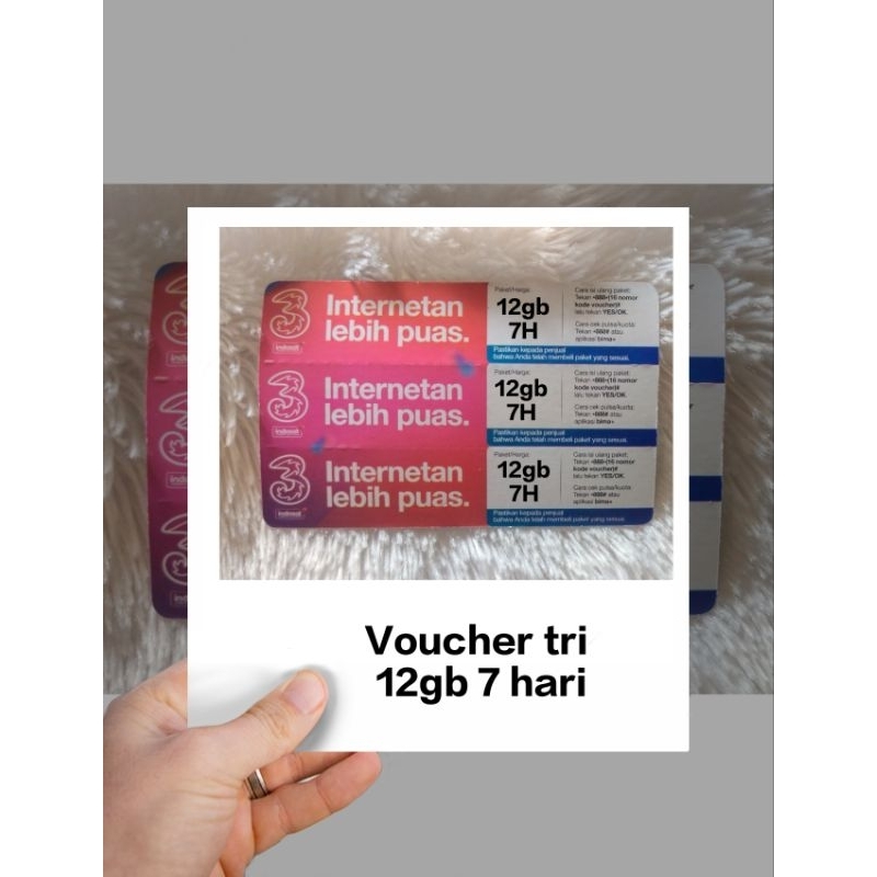 Voucher 3 | tri 12gb 7 hari